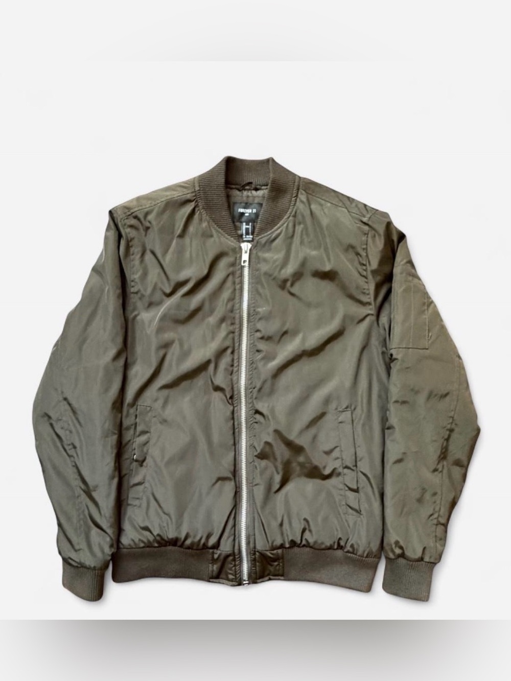 Forever 21 Olive Green Bomber Jacket